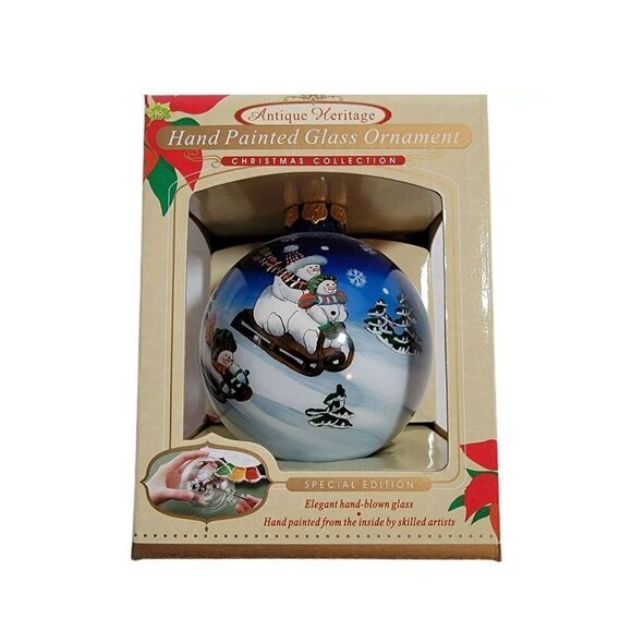 Hand Painted Snowman Ornament - Picture 1 of 5